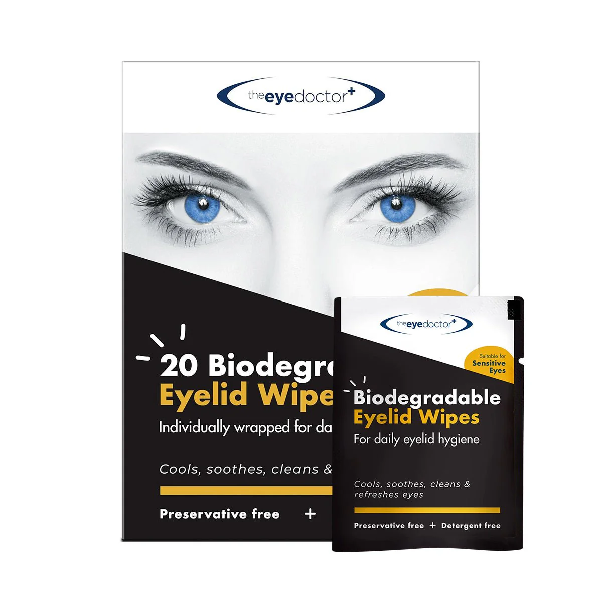Biodegradable Eyelid Wipes for Eyelid Cleaning 20ct - Image 2