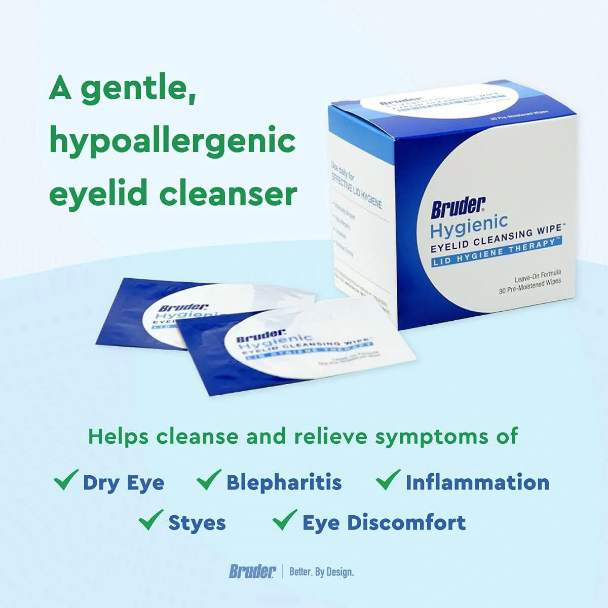 Bruder Hygienic Eyelid Cleansers Combo Pack (Spray & Wipes) - Image 3