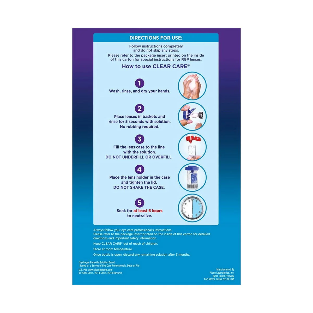 Clear Care Triple Action Cleaning and Disinfecting Solution with Case, Twin Pack, Multi, 12 Oz, Pack of 2 - Image 3