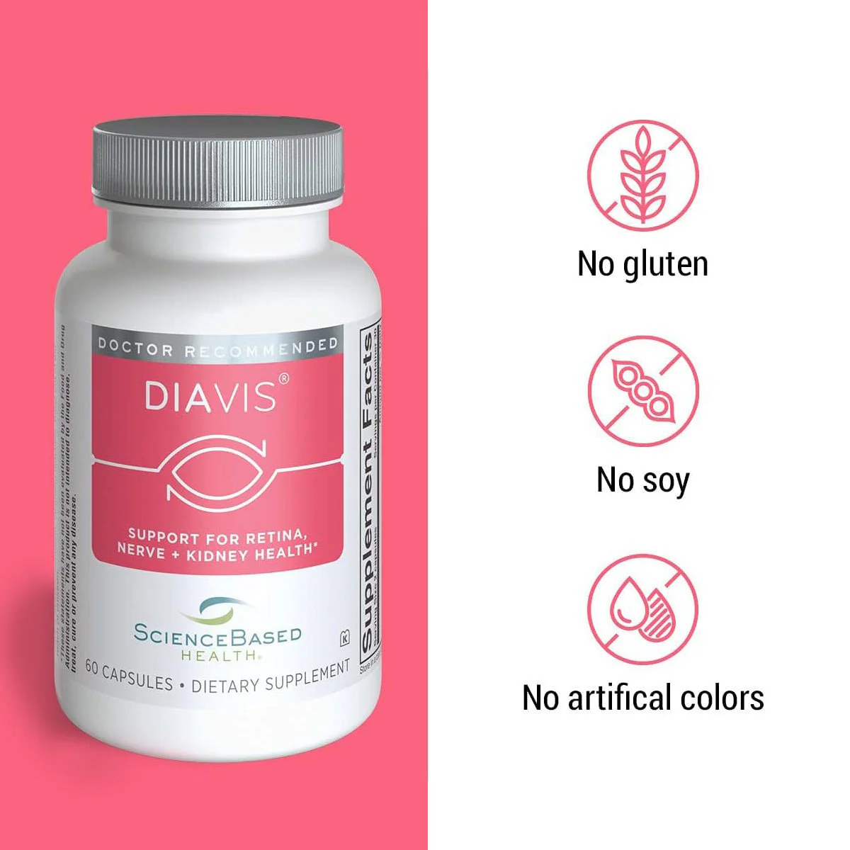 DiaVis - Eye and Nerve Support Formula - Sciencebased Health (60ct 1 Month Supply) - Image 4