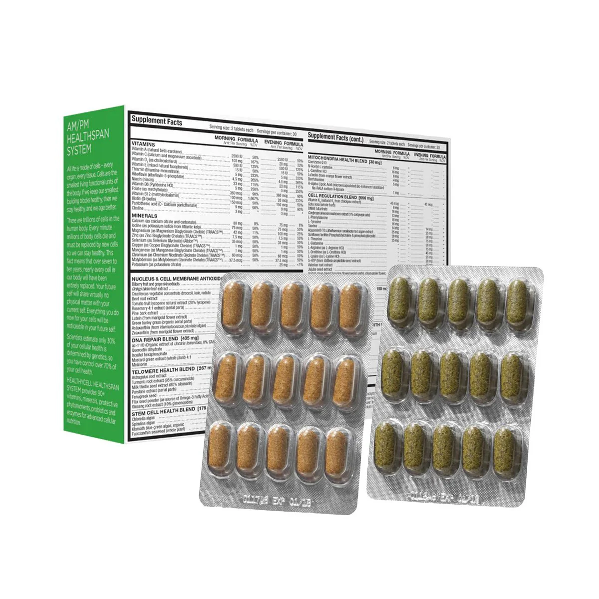 HealthyCell AM PM Healthspan Vitamins (30 day Supply) - Image 3
