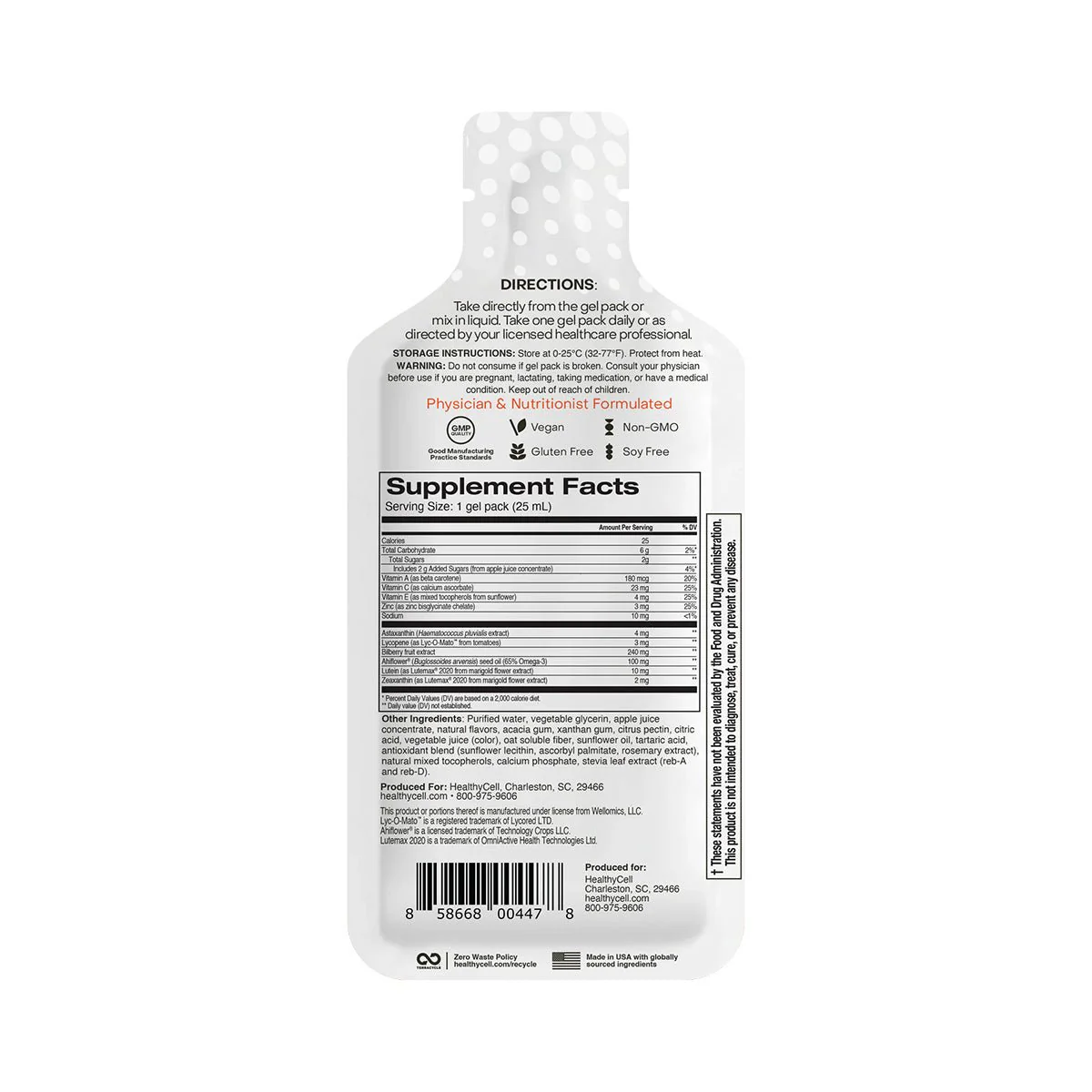 HealthyCell Eye Health - Lutein and Zeaxanthin Supplement + Eye Vitamins for Ocular Health (30ct) - Image 3