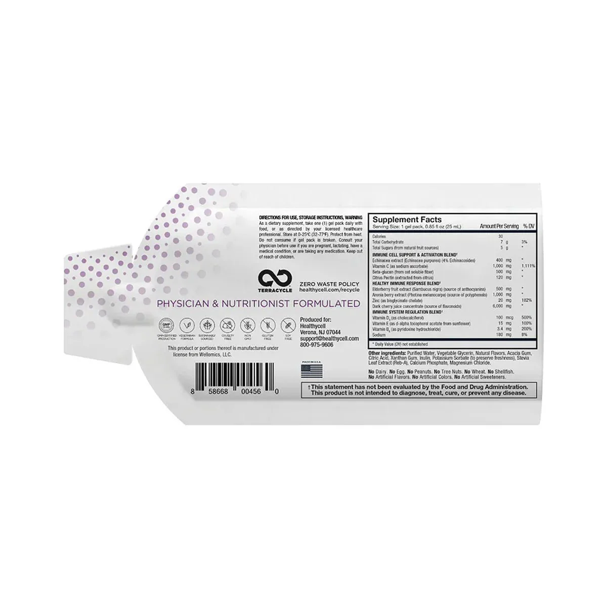 HealthyCell Immune Support Boost Gel Packs, Cell Support and Activation Vitamins 30 Pack - Image 8