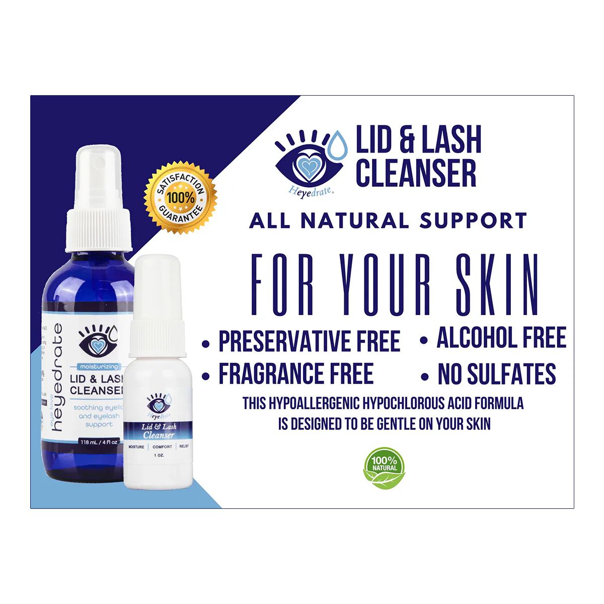 Heyedrate Lid & Lash Cleanser (4 oz Bottle, 4 Month Supply) - Image 4