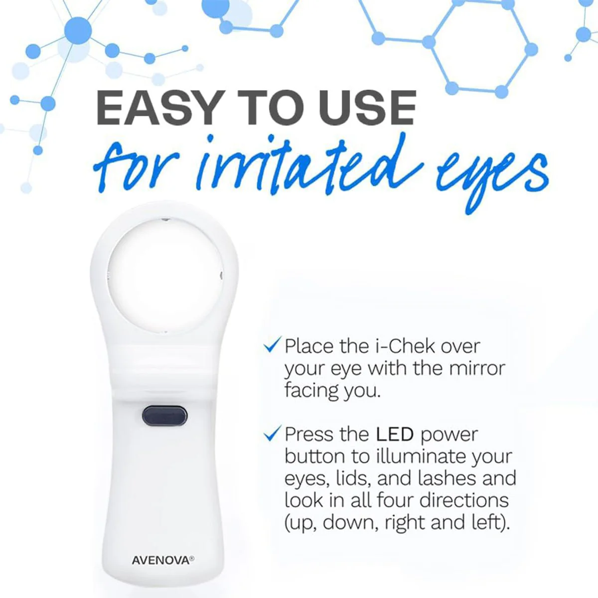 i-Chek Illuminated Self Eye Examination Mirror (Single) - Image 3