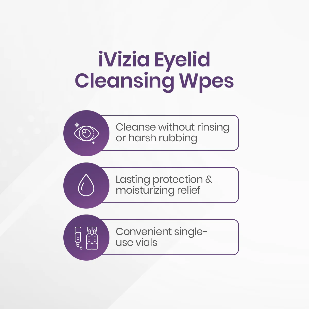 iVIZIA Eyelid Cleansing Wipes, Preservative-Free, Micellar, No Rinse, Gentle Eye Makeup Remover, 20ct - Image 4