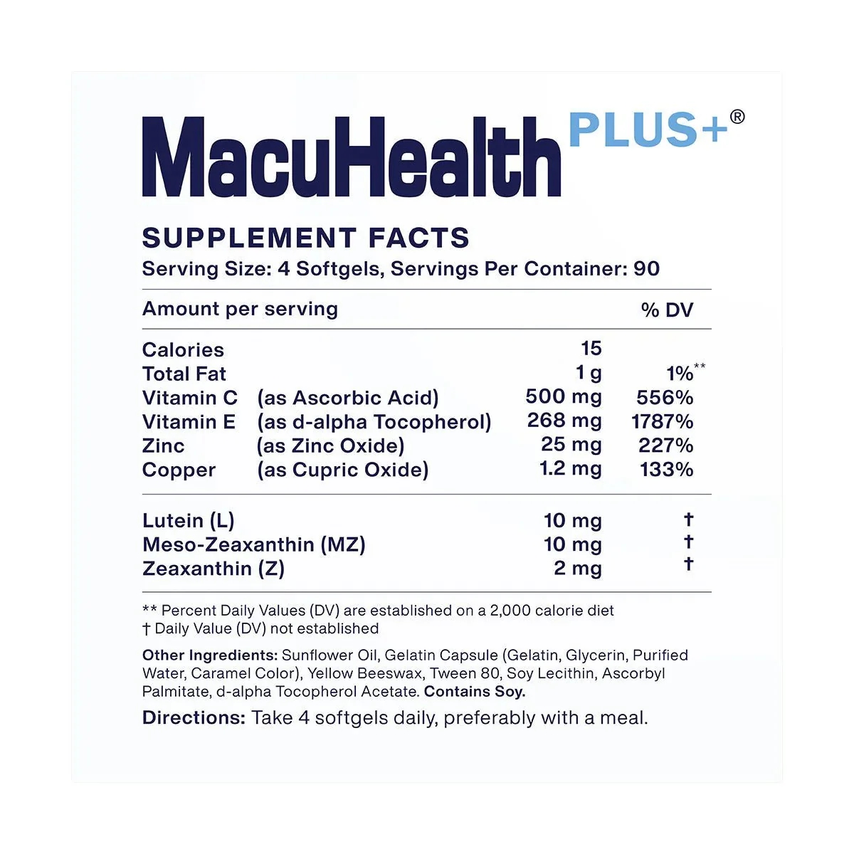 MacuHealth Plus+ Eye Supplement for Adults - Meso-Zeaxanthin, Lutein & Zeaxanthin, (90 Days Supply) - Image 4