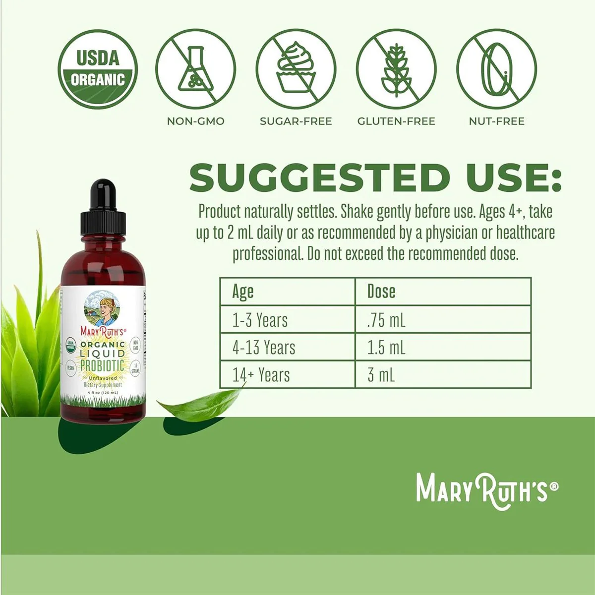 Mary Ruth's Organic Liquid Probiotic (4 oz) - Image 3