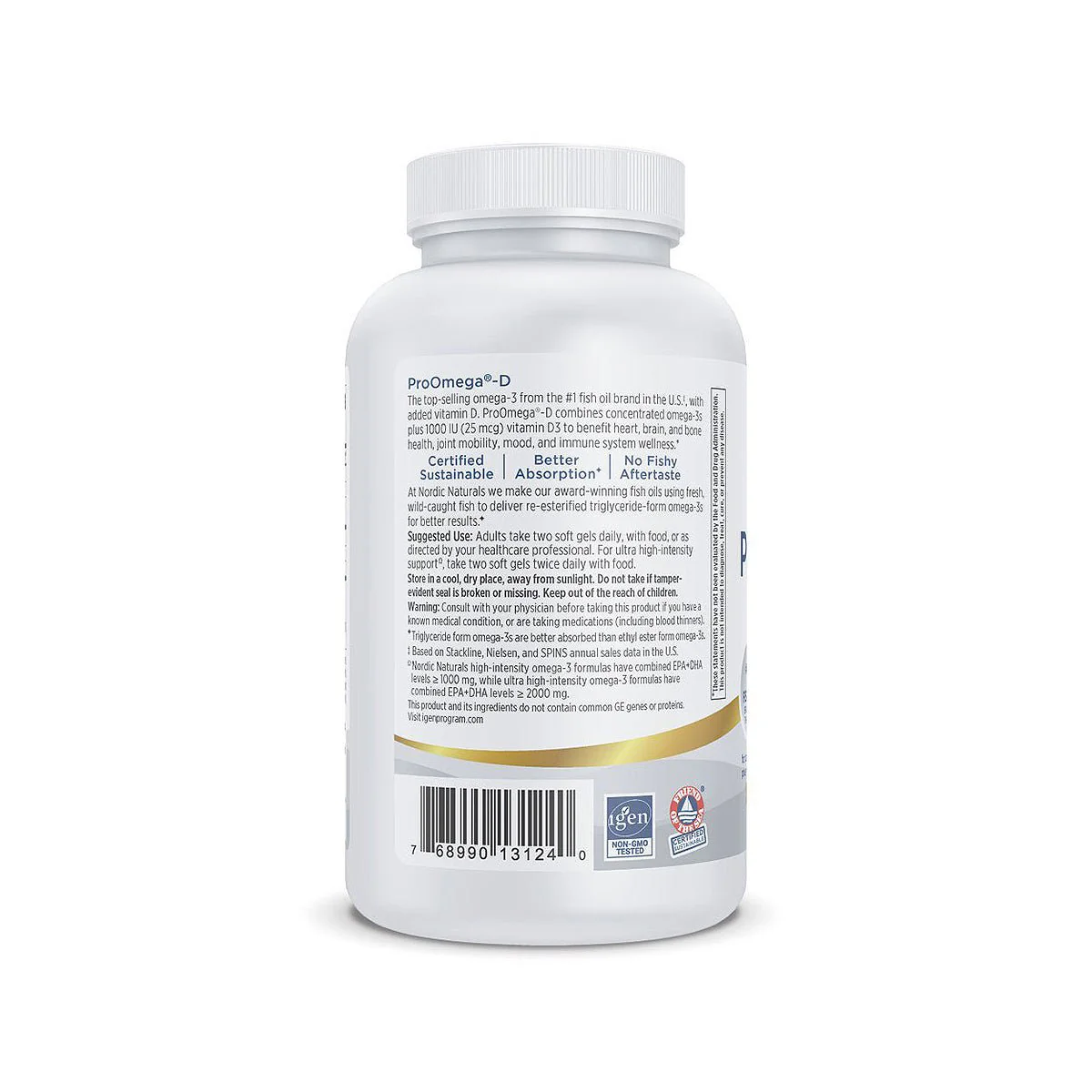 Nordic Naturals ProOmega-D Lemon Flavor (120ct) - Image 3