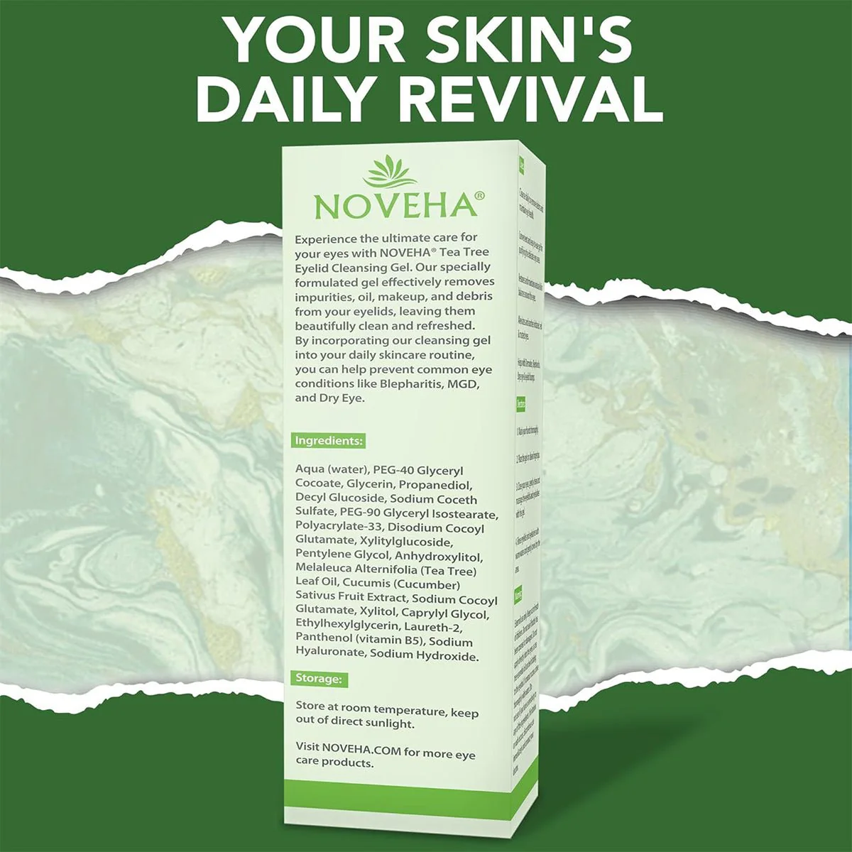 Noveha Tea Tree Eyelid Gel Cleanser (50mL) - Image 2