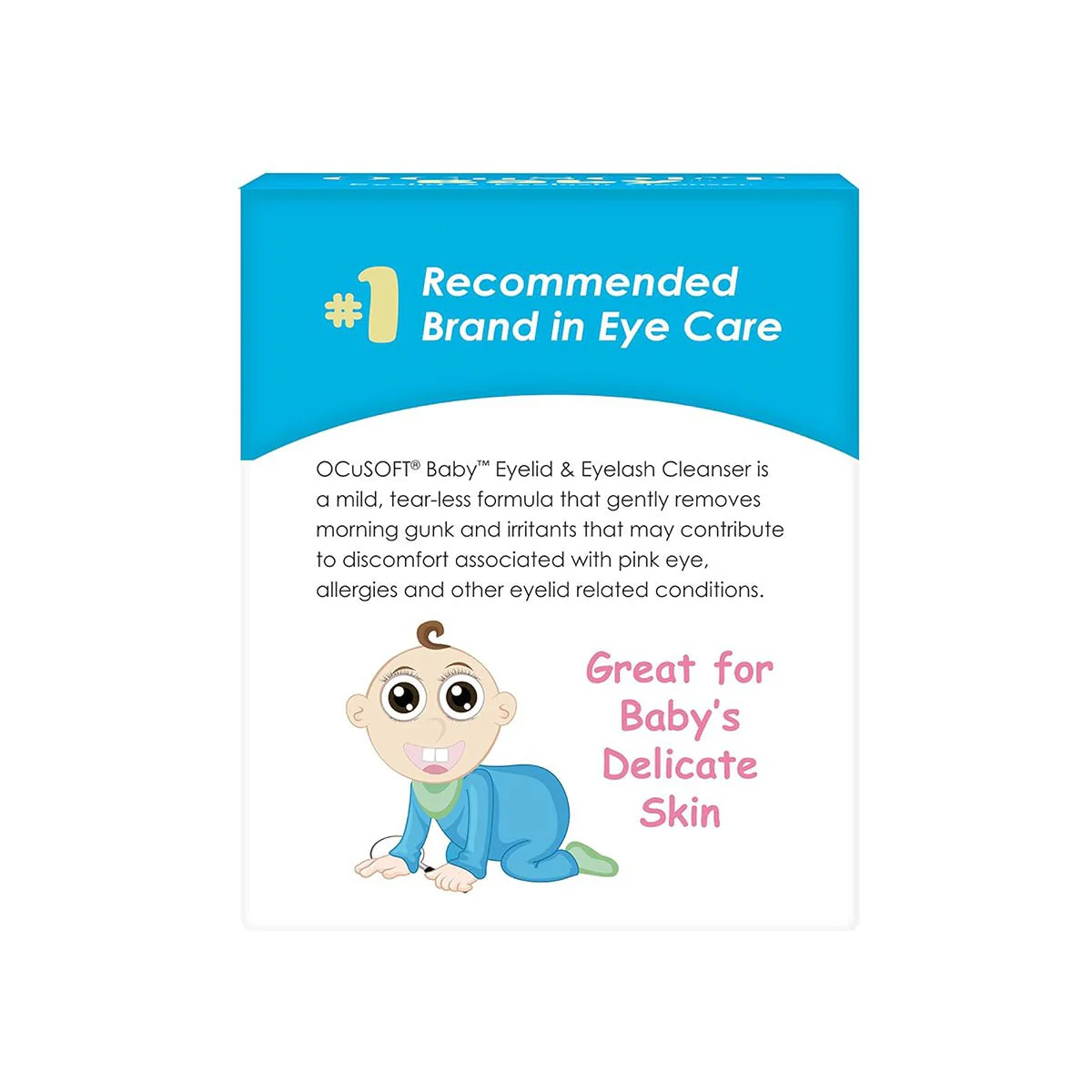 Ocusoft Baby Eyelid & Eyelash Cleanser (20 Wipes) - Image 3