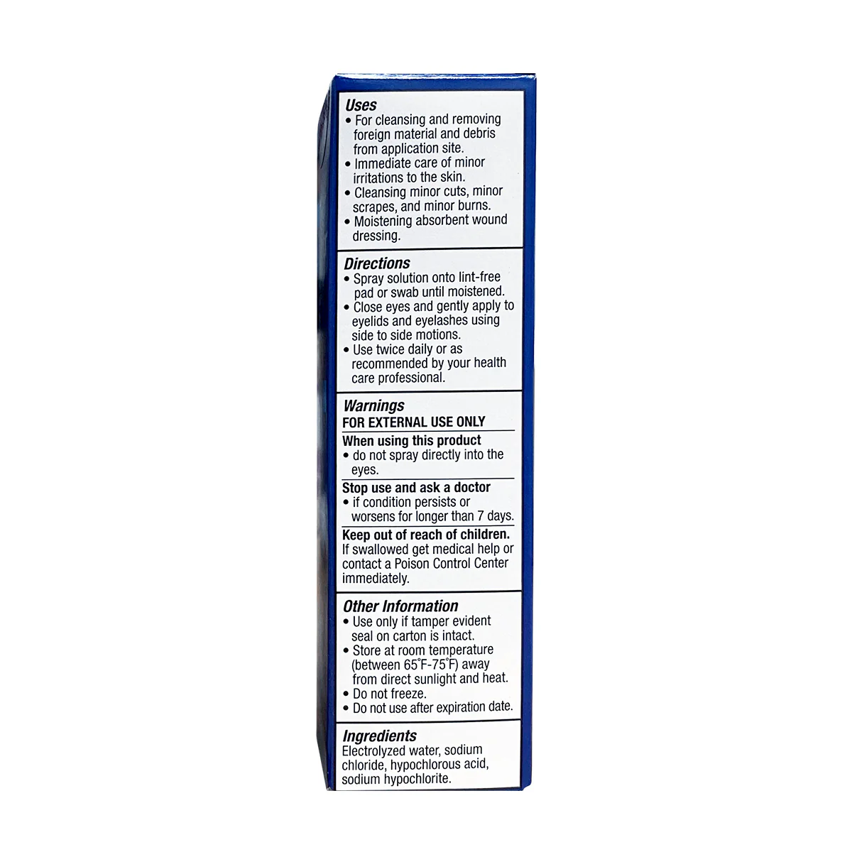 Ocusoft HypoChlor Spray Eyelid & Eyelash Cleaner (2 oz bottle) - Image 3