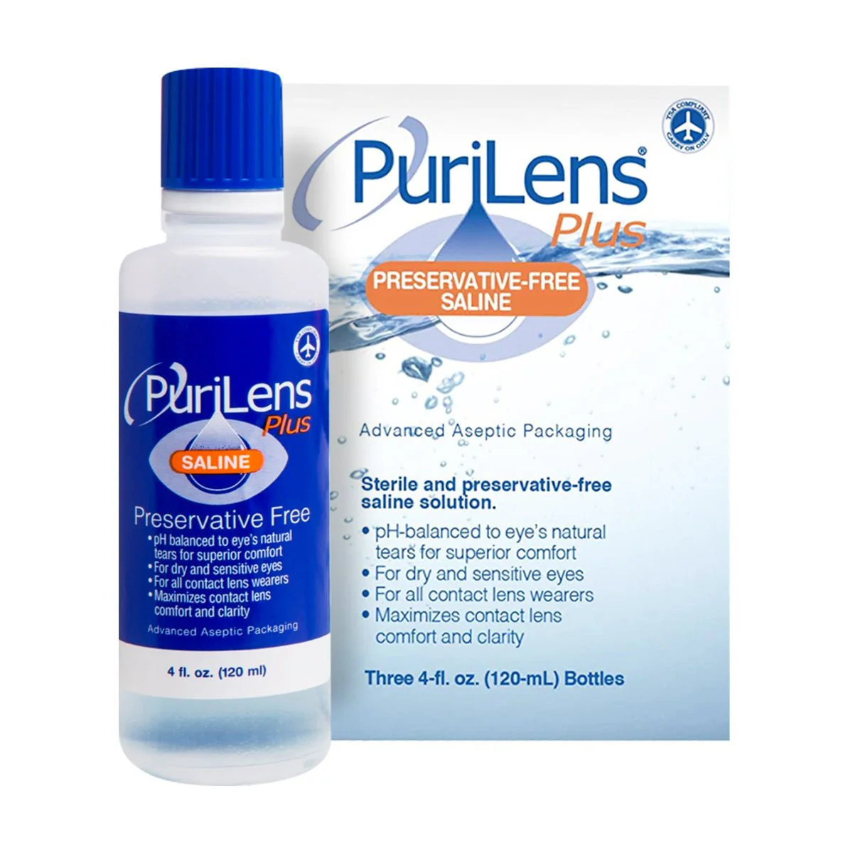 PuriLens Plus Preservative Free Saline (Multiple Sizes and Packs) - Image 6