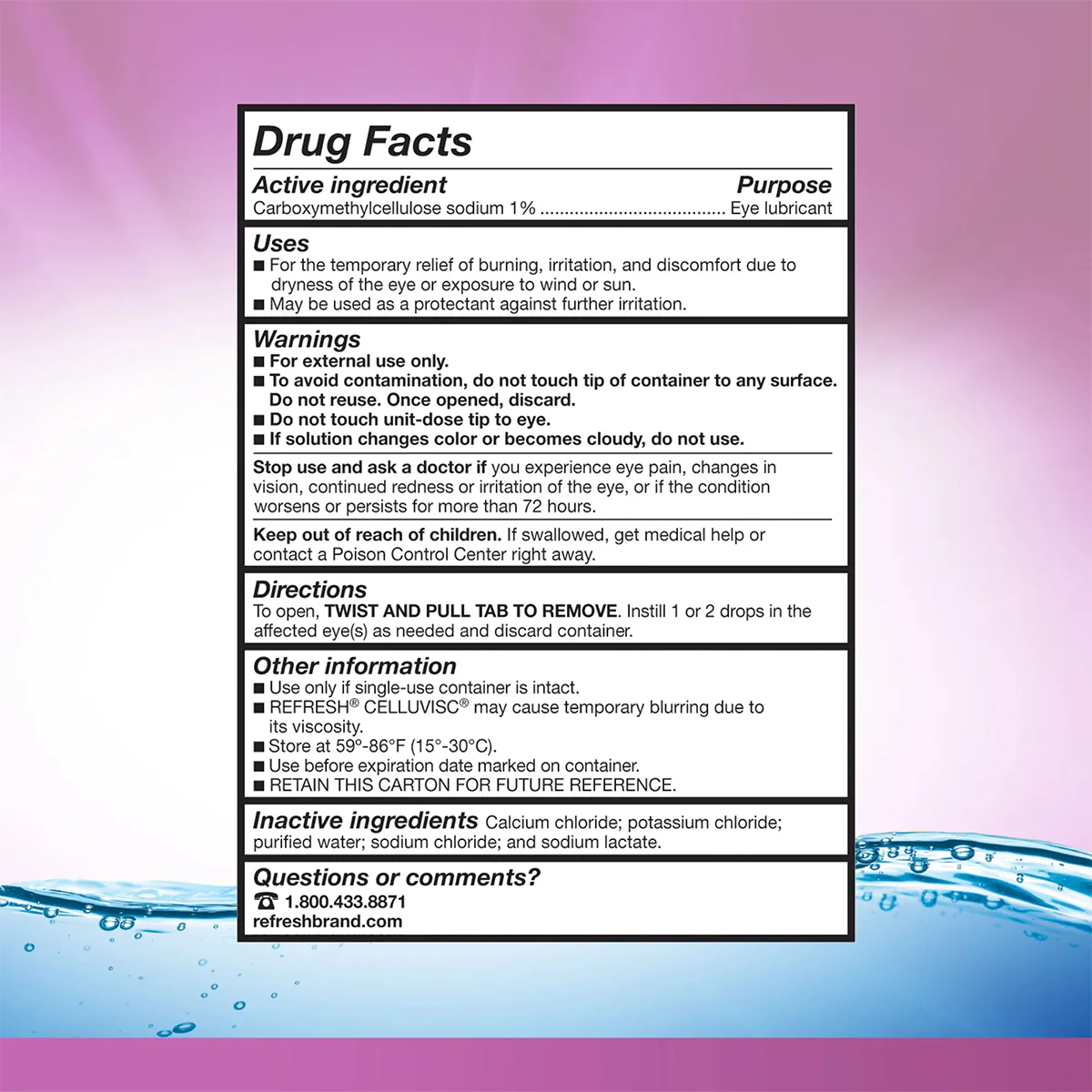 Refresh Celluvisc Lubricant Eye Drops – 30 Preservative-Free Vials - Image 3