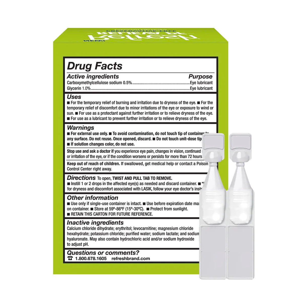 Refresh Relieva Preservative-Free Lubricant Eye Drops (30 Single-Use Vials) - Image 3