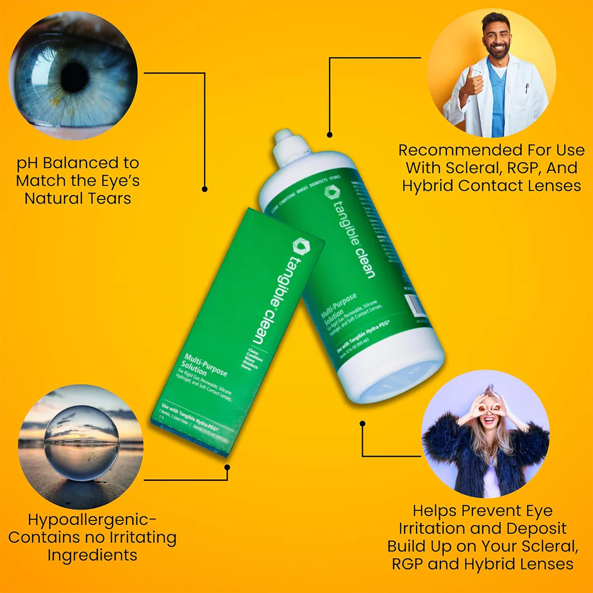 Tangible Clean - RGP, Scleral and Soft Contact Lens Multi-Purpose Solution (2 Sizes) - Image 5