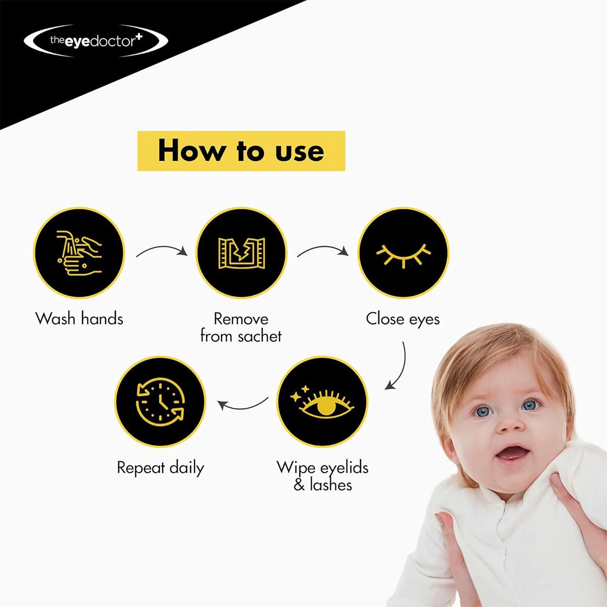 The Eye Doctor Sensitive Baby Eye Wipes - Preservative Free - 20ct Wipes - Image 4