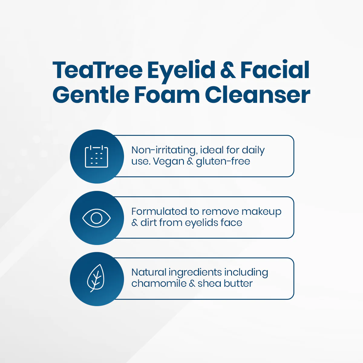 TranquilEyes - Gentle Formula 1% Tea Tree Eyelid & Facial Cleanser 50 ml 2-Pack - Image 3