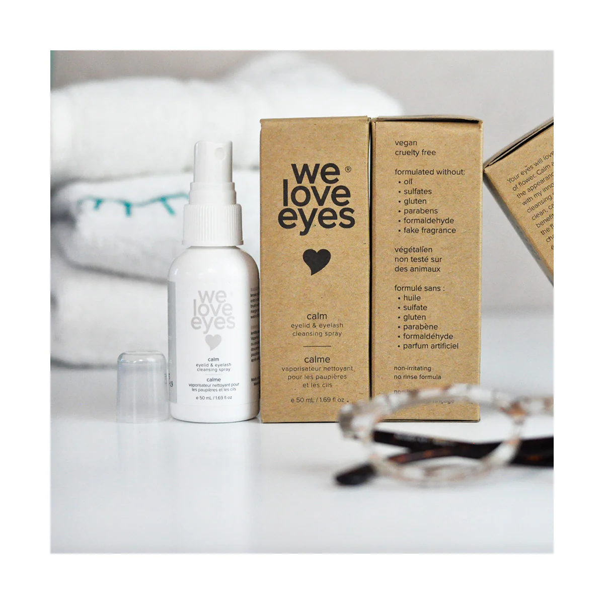 We Love Eyes Calm Eyelid & Eyelash Cleansing Spray with HypoChlorous  (50mL Bottle) - Image 3