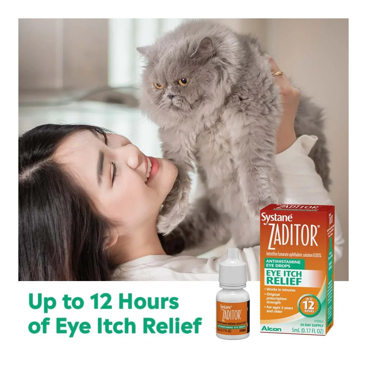 Zaditor Eye Care Allergy Relief Eye Drops, (5 ml bottle) - Image 4