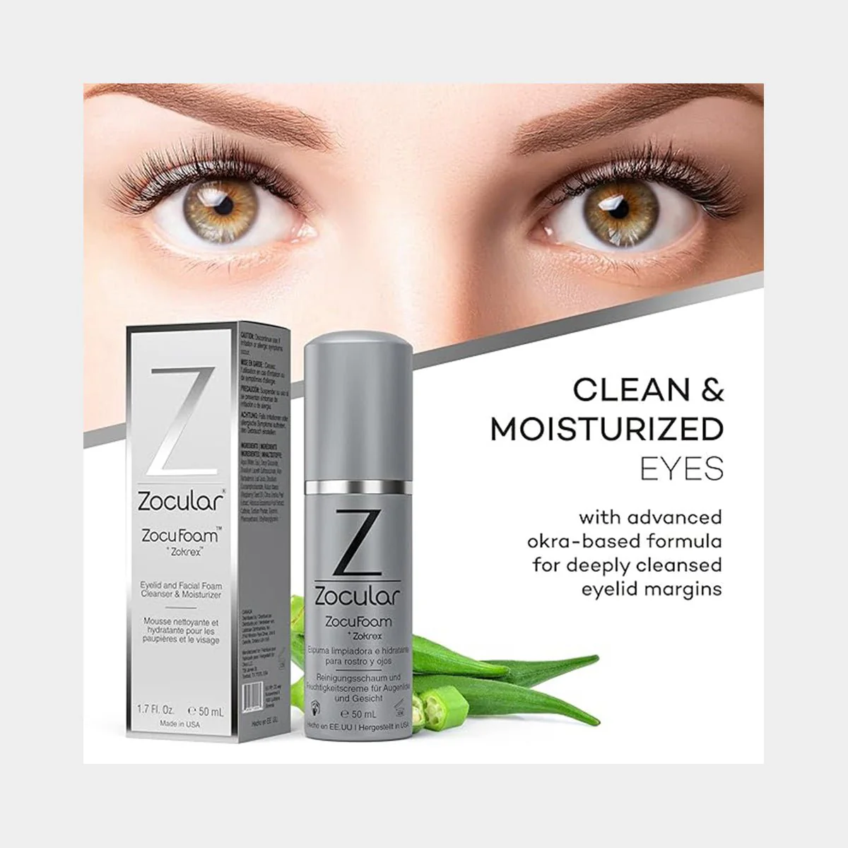ZocuFoam 2-Pack Eyelid Foam Cleanser (4-6 month supply) - Image 2